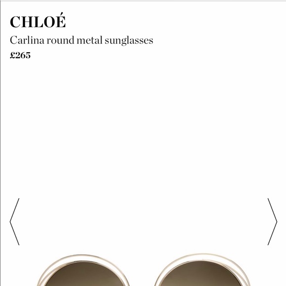 Chloe Carlina round metal sunglasses - Picture 7 of 10